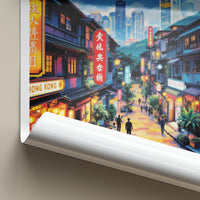 Sai Ying Pun Poster - Hong Kong Wall Art - Vibrant Street Scene Home Decor