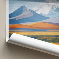 Sajama National Park Poster - Bolivia Travel Art - Volcanic Mountain Lake Home Decor