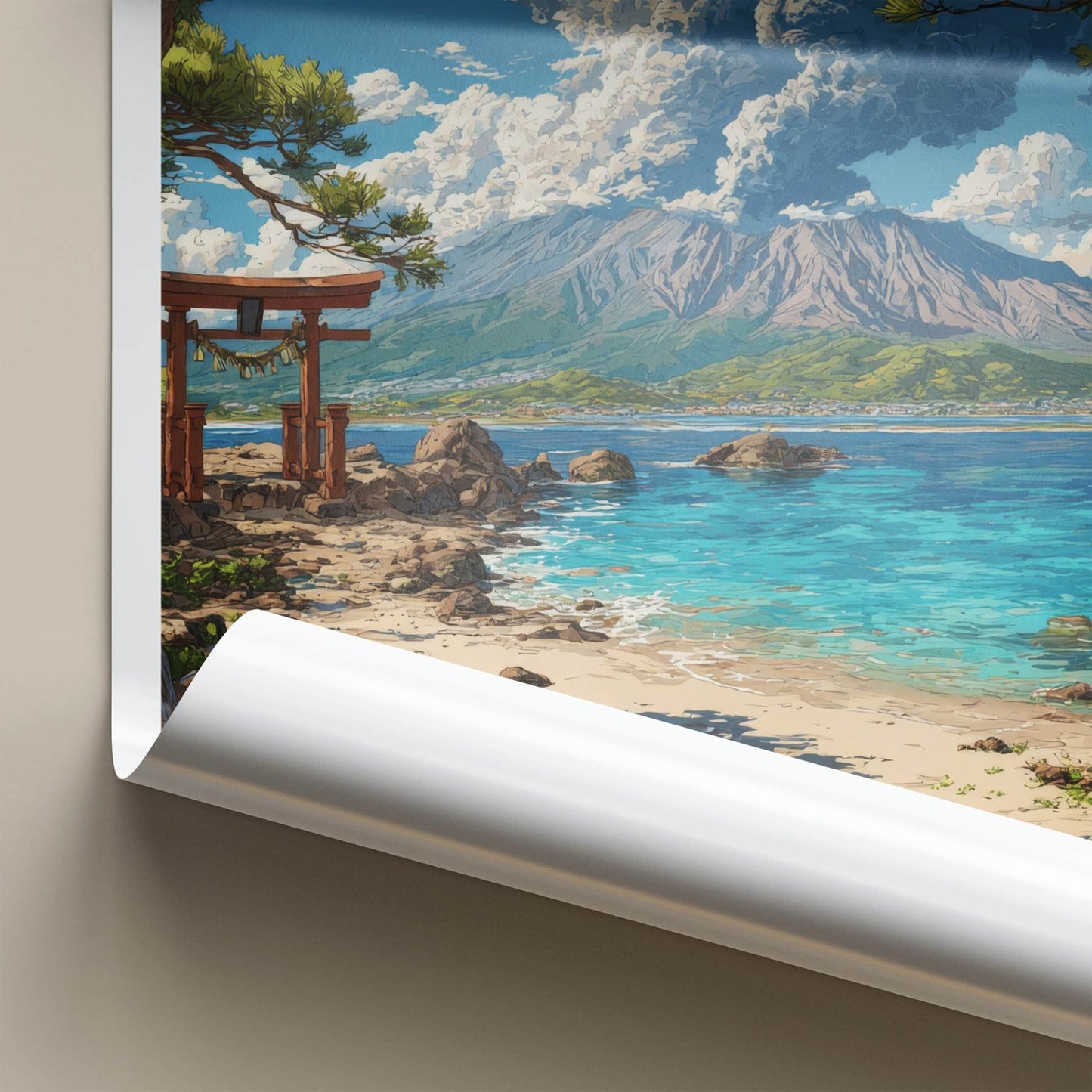 Sakurajima Poster - Japan Wall Art - Volcanic Eruption Scene Home Decor
