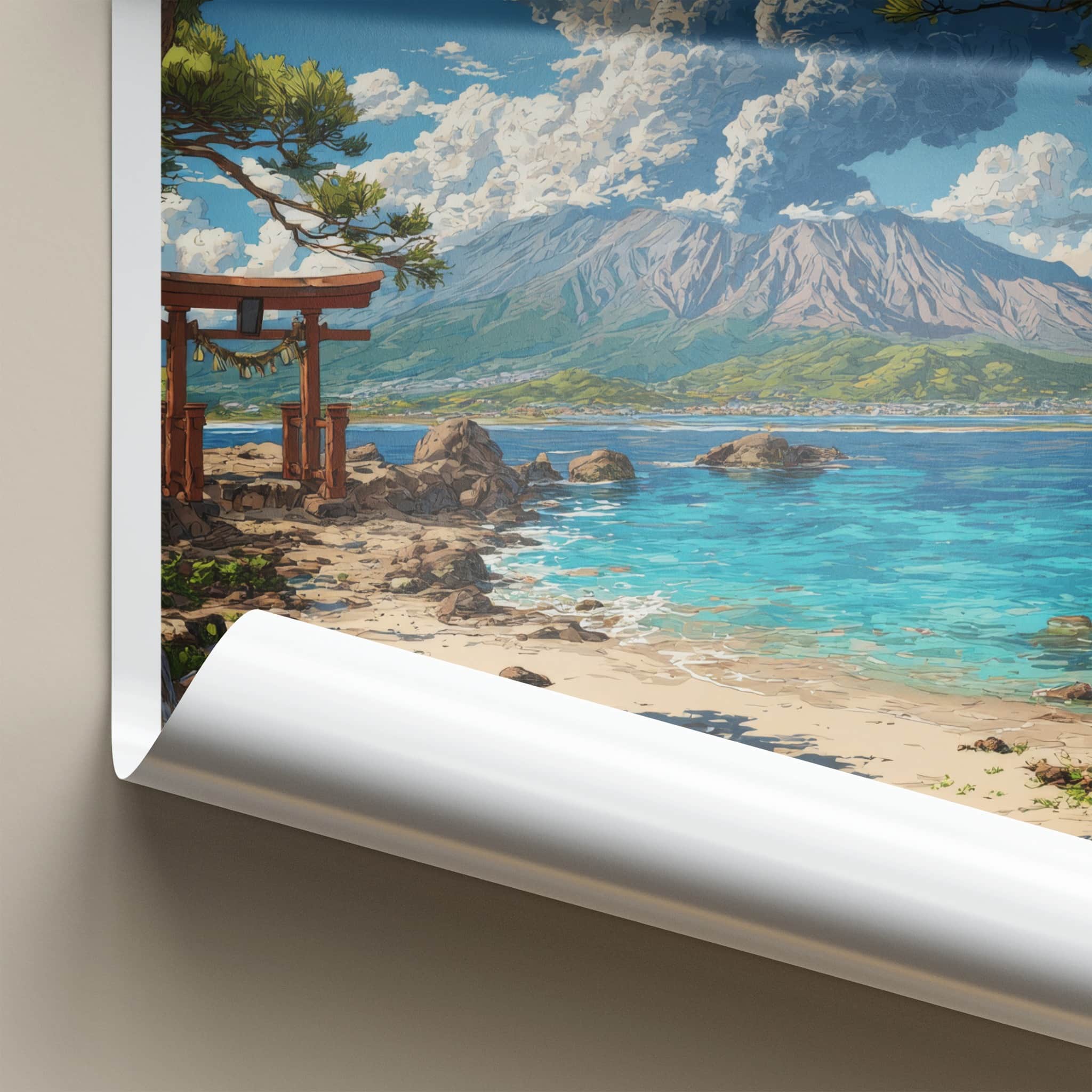 Sakurajima Poster - Japan Wall Art - Volcanic Eruption Scene Home Decor