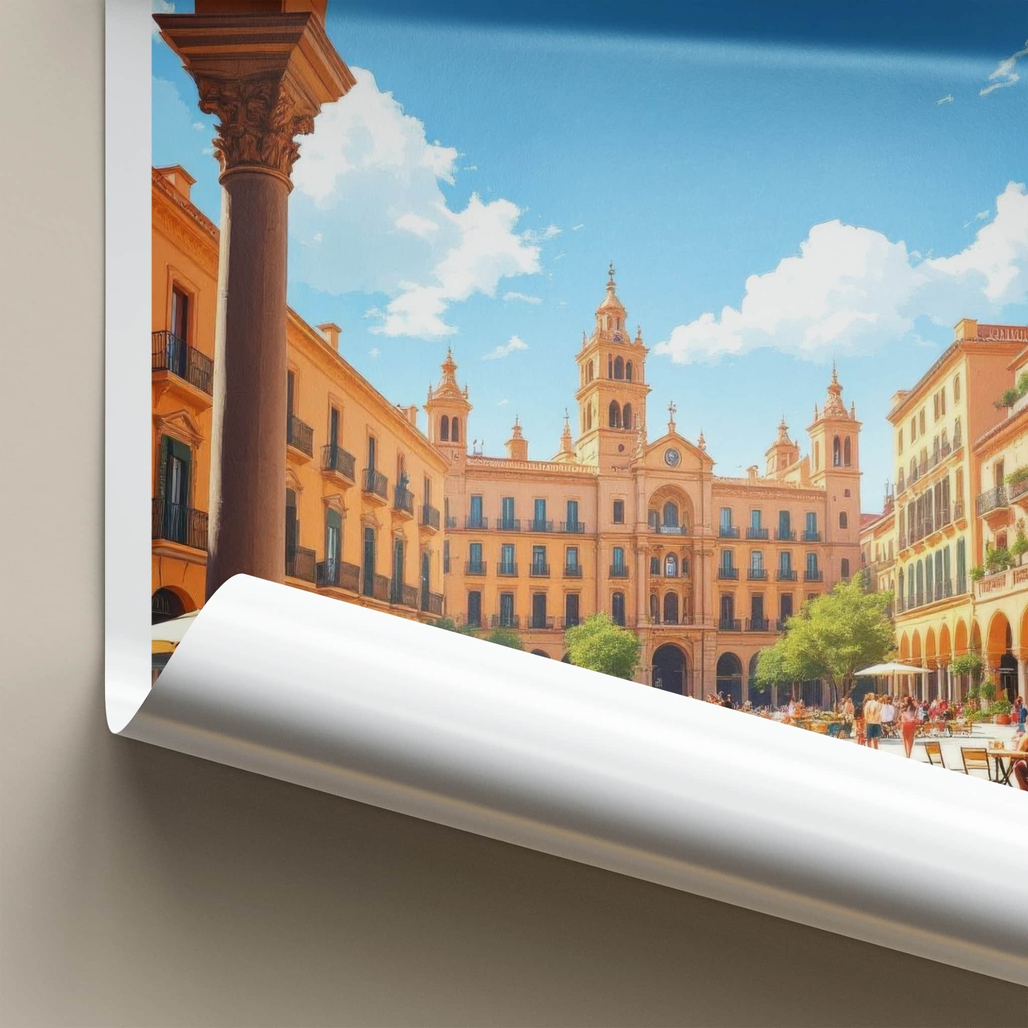 Salamanca Poster - Spain Travel Art - Plaza Mayor Home Decor
