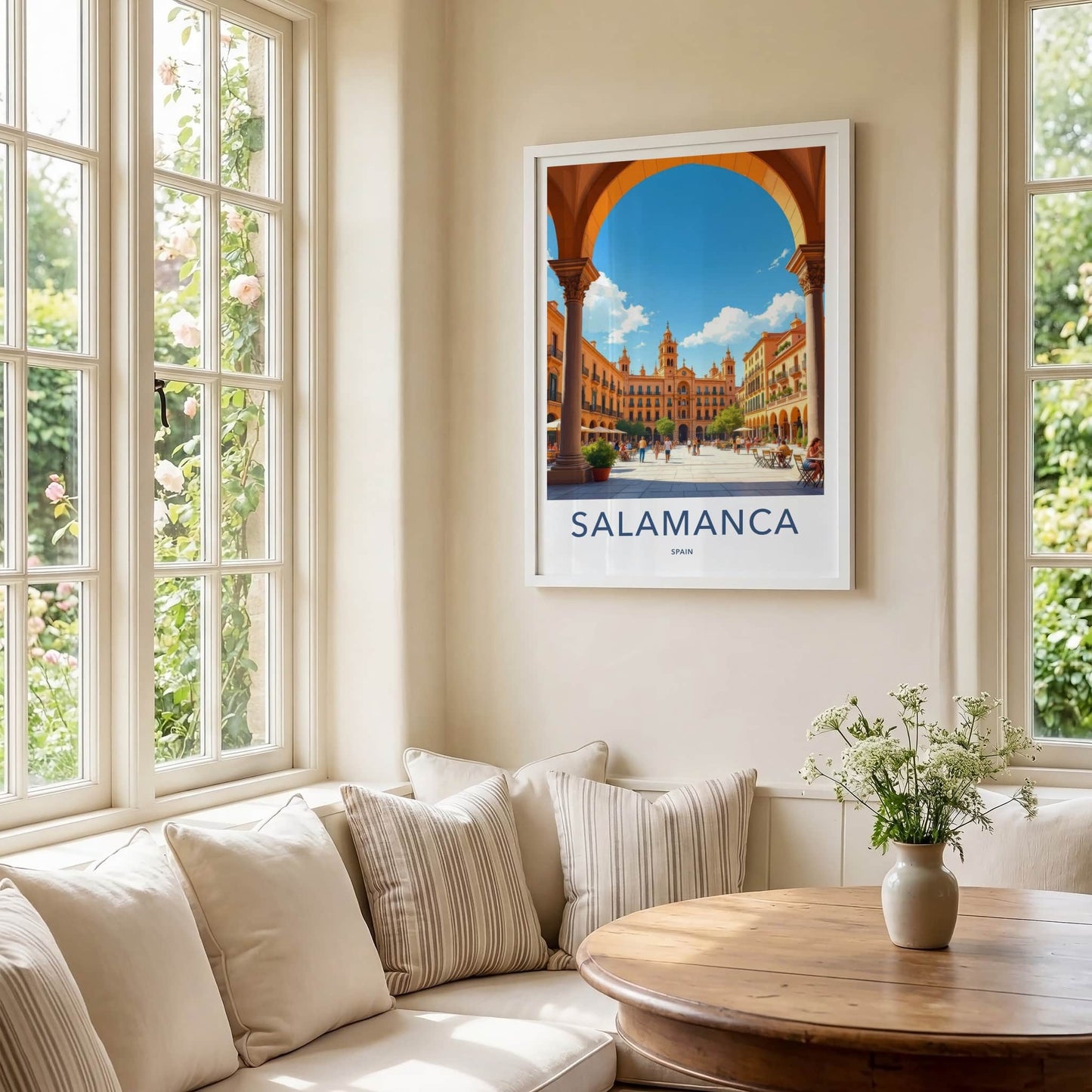 Salamanca Poster - Spain Travel Art - Plaza Mayor Home Decor