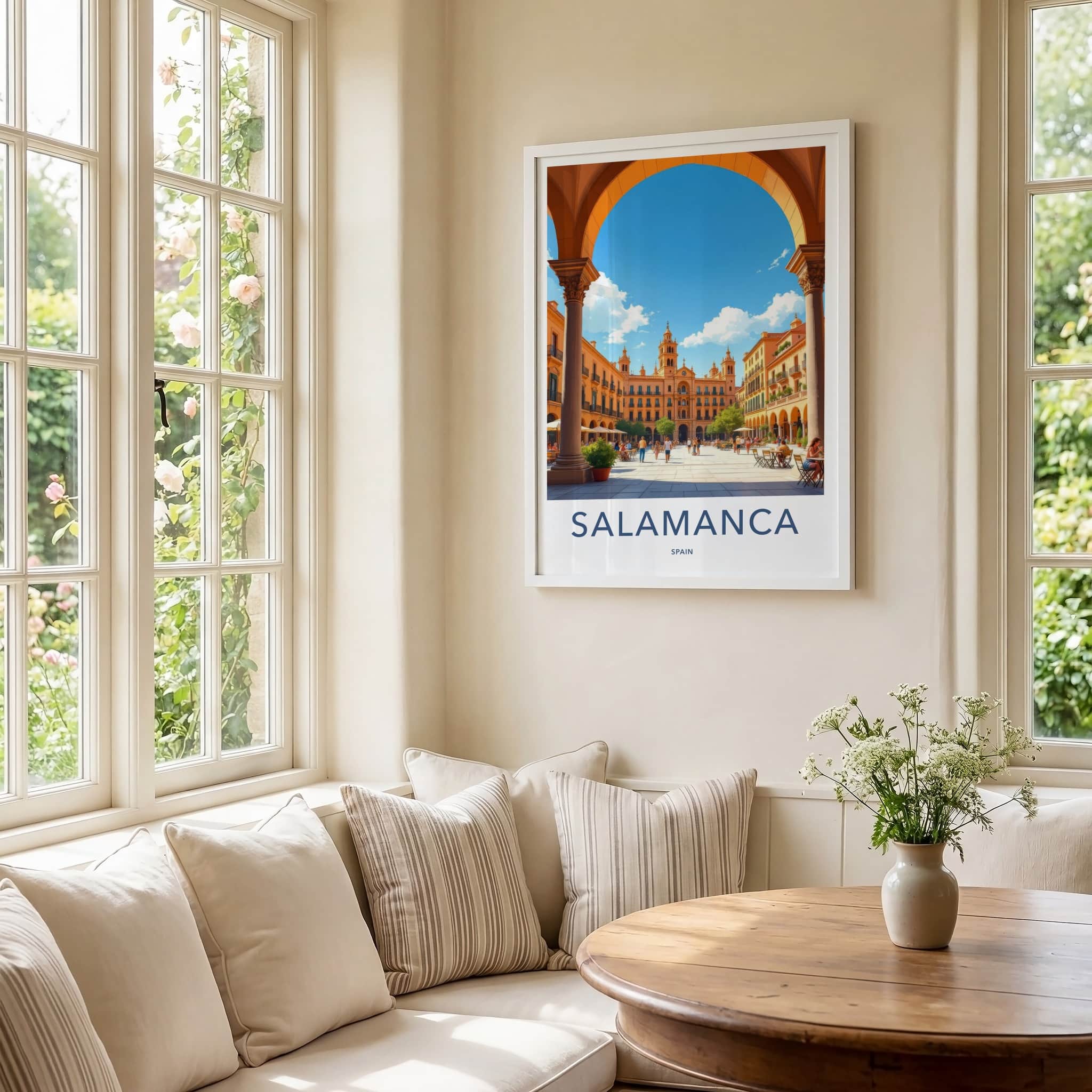 Salamanca Poster - Spain Travel Art - Plaza Mayor Home Decor
