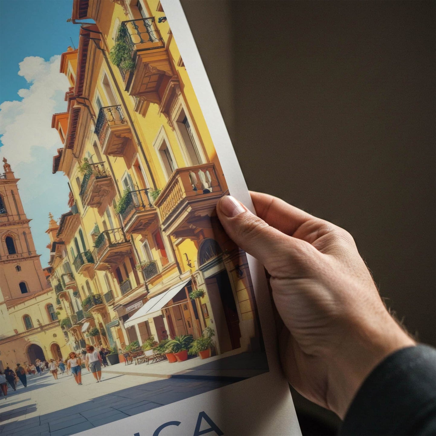Salamanca Poster - Spain Travel Art - Sunny Tower Street Home Decor