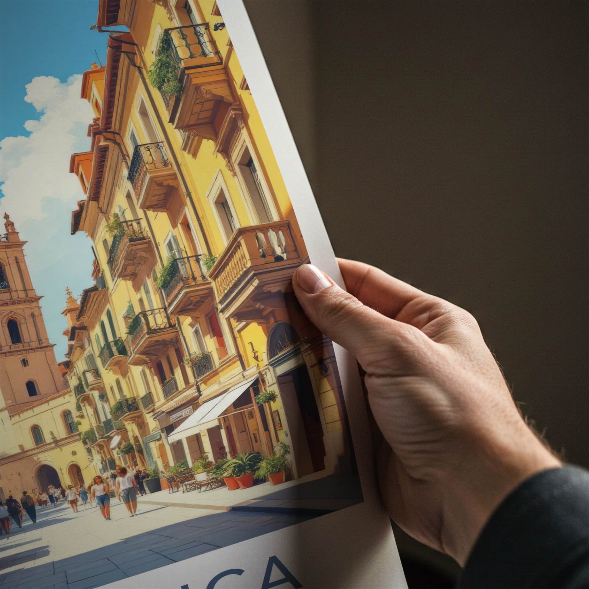 Salamanca Poster - Spain Travel Art - Sunny Tower Street Home Decor