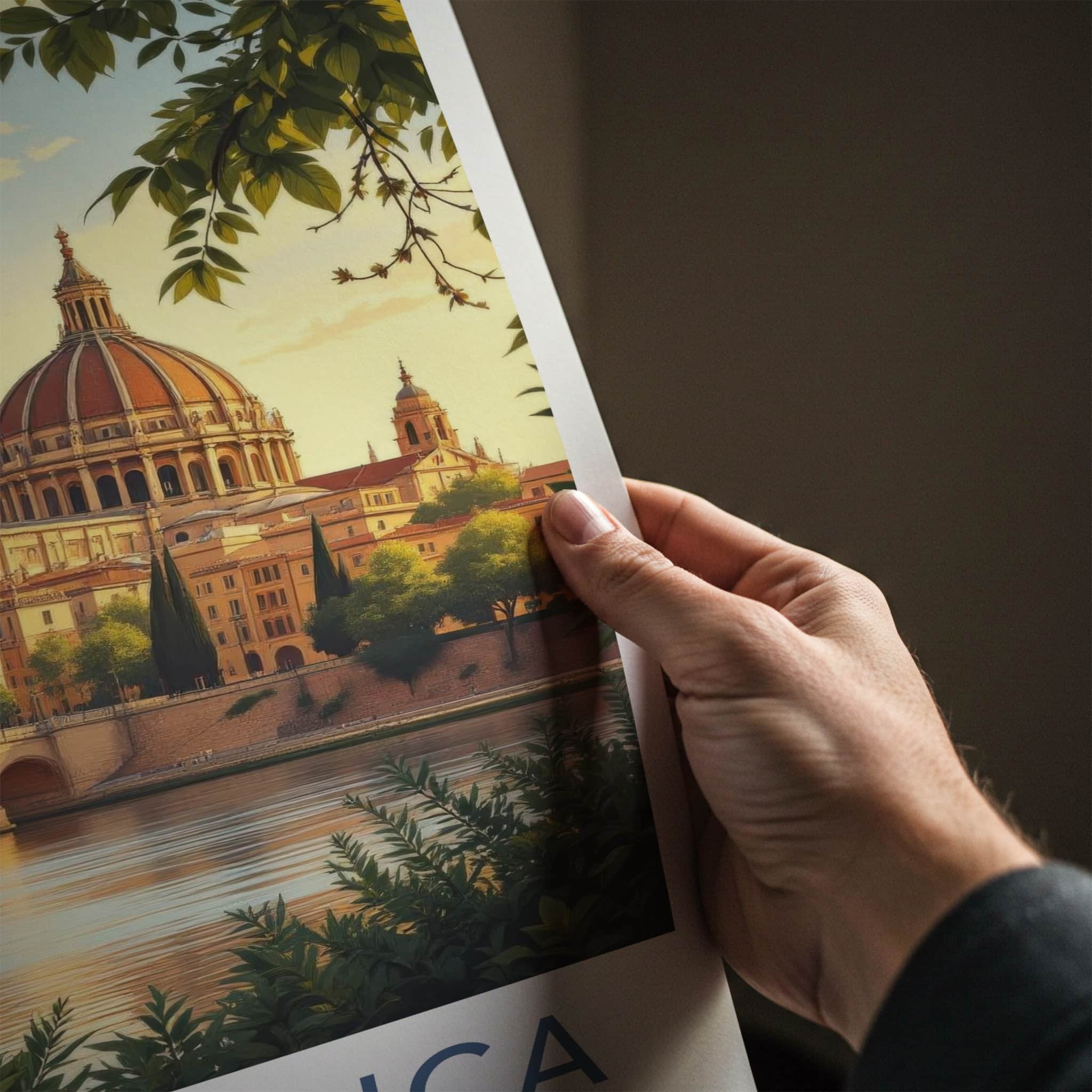Salamanca Poster - Spain Travel Print - Old City River Gallery Art