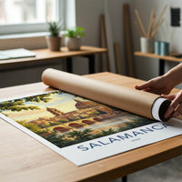 Salamanca Poster - Spain Travel Print - Old City River Gallery Art