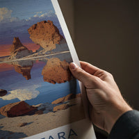 Salar De Tara Poster - Chile Wall Art - Dramatic Rock Reflections Home Decor