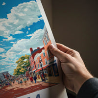 Salem Poster - Massachusetts Wall Art - Lively Street Scene Home Decor