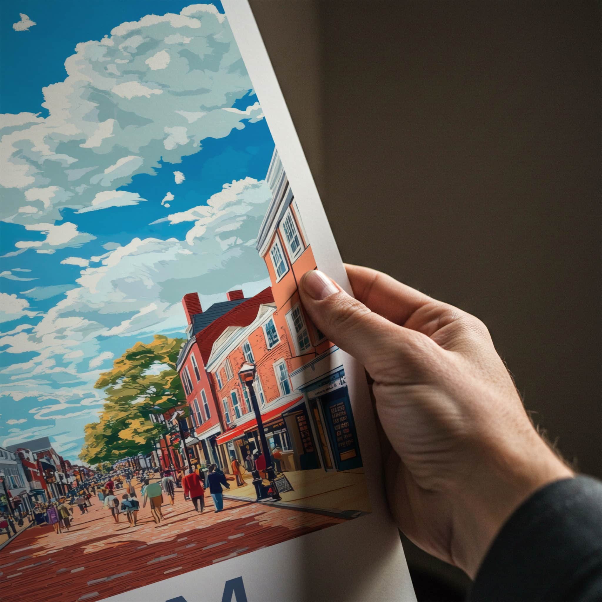 Salem Poster - Massachusetts Wall Art - Lively Street Scene Home Decor