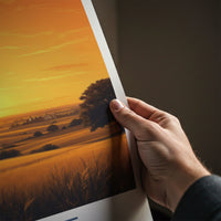 Saline Poster - Michigan Wall Art - Golden Fields Sunset Home Decor