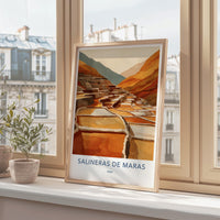 Salineras De Maras Poster - Peru Travel Art - Terraced Salt Ponds Home Decor