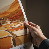 Salineras De Maras Poster - Peru Travel Art - Terraced Salt Ponds Home Decor
