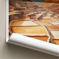Salineras De Maras Poster - Peru Travel Art - Terraced Salt Ponds Home Decor