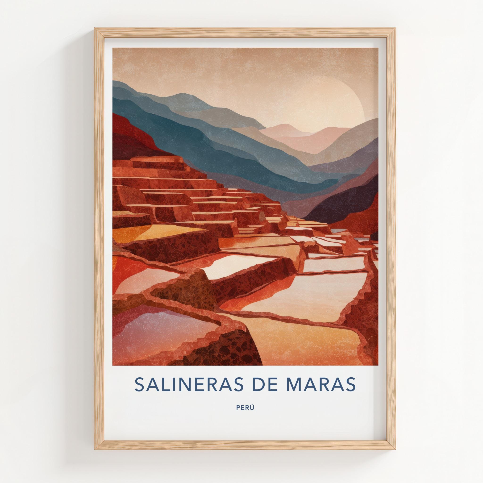 Salineras de Maras Poster - Peru Travel Print - Maras Salt Pans Home Decor