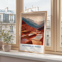 Salineras de Maras Poster - Peru Travel Print - Maras Salt Pans Home Decor