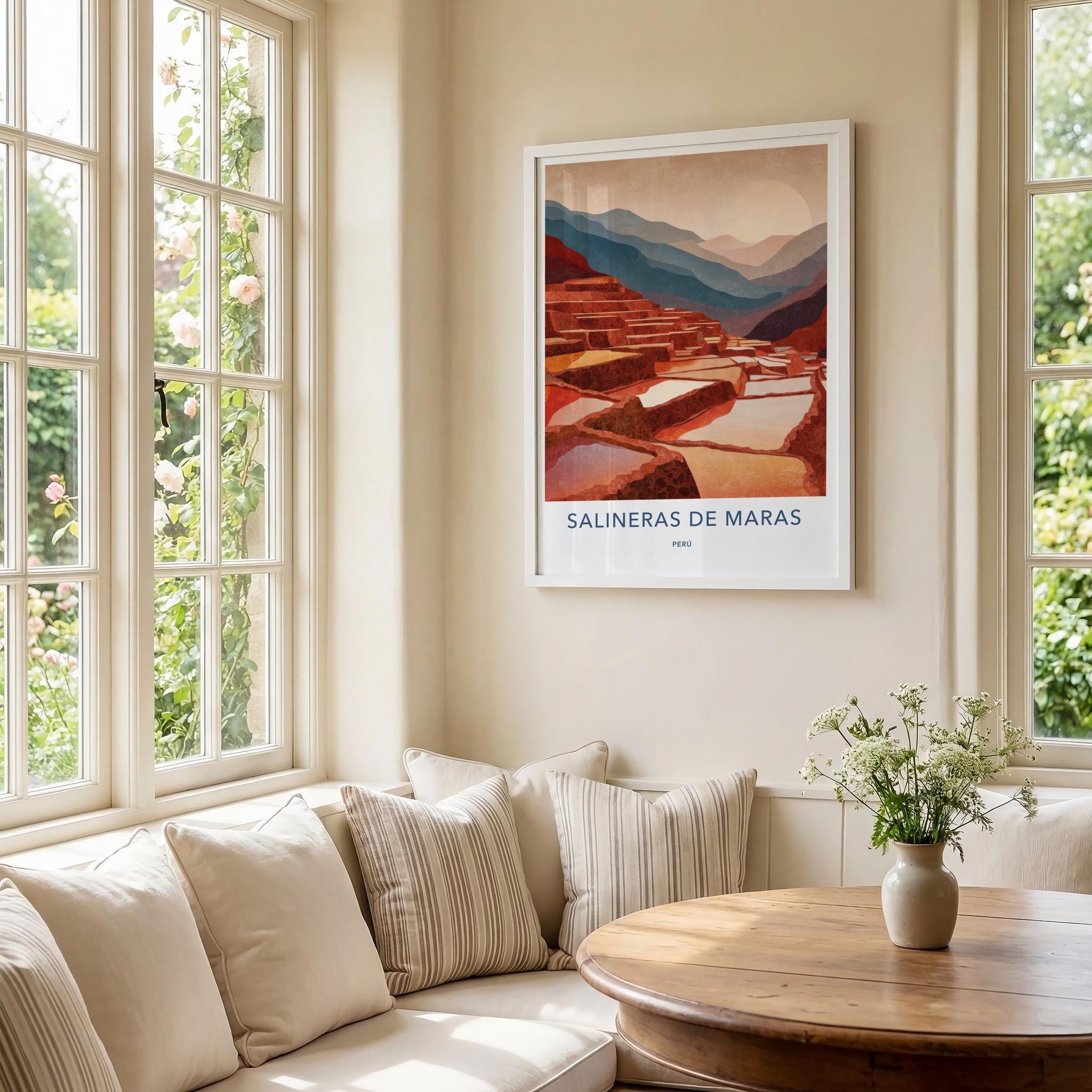 Salineras de Maras Poster - Peru Travel Print - Maras Salt Pans Home Decor