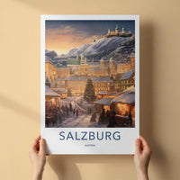 Salzburg Austria Poster - Scenic Winter Landscape Print