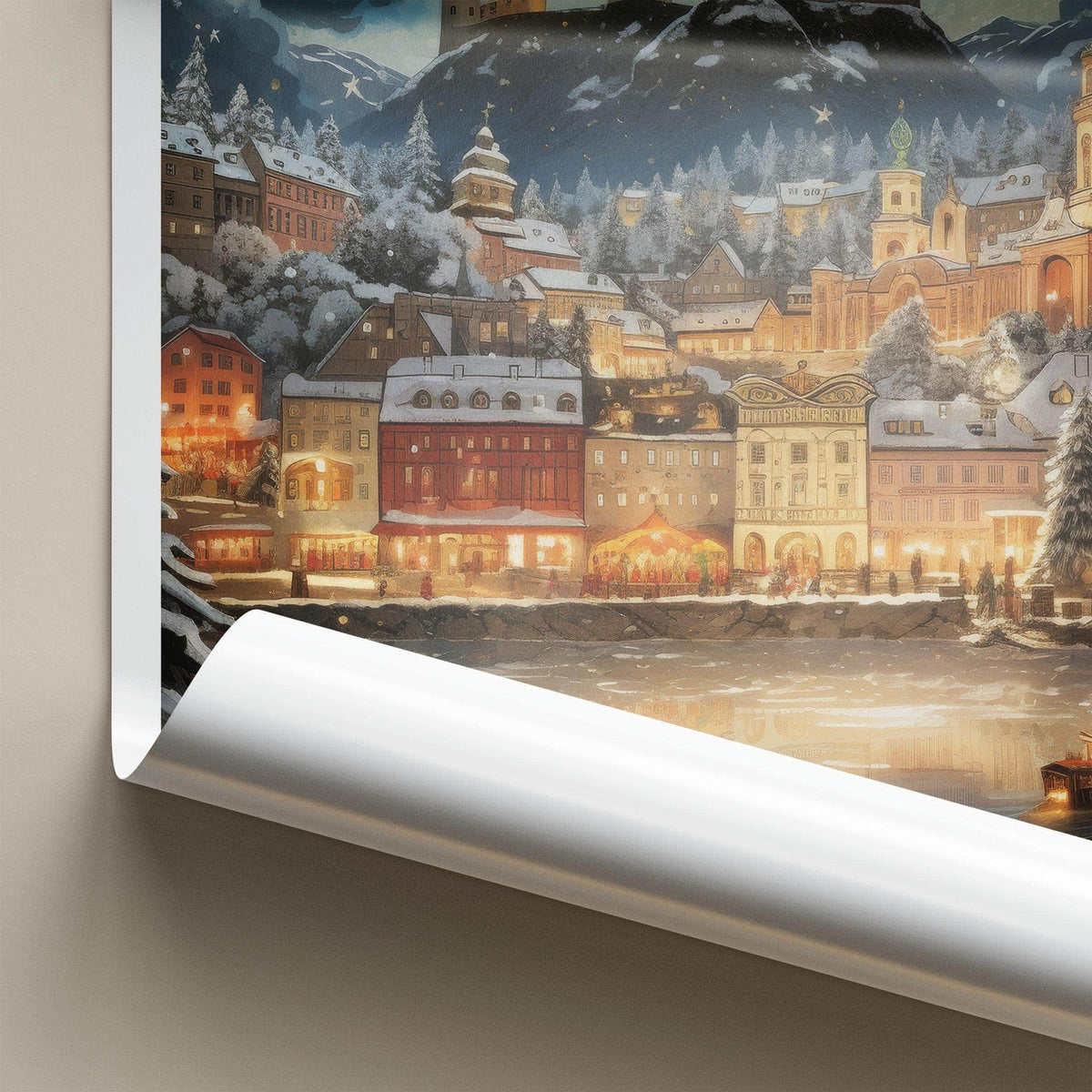 Salzburg Poster - Alpine Landscape Art Featuring Mozart Birthplace