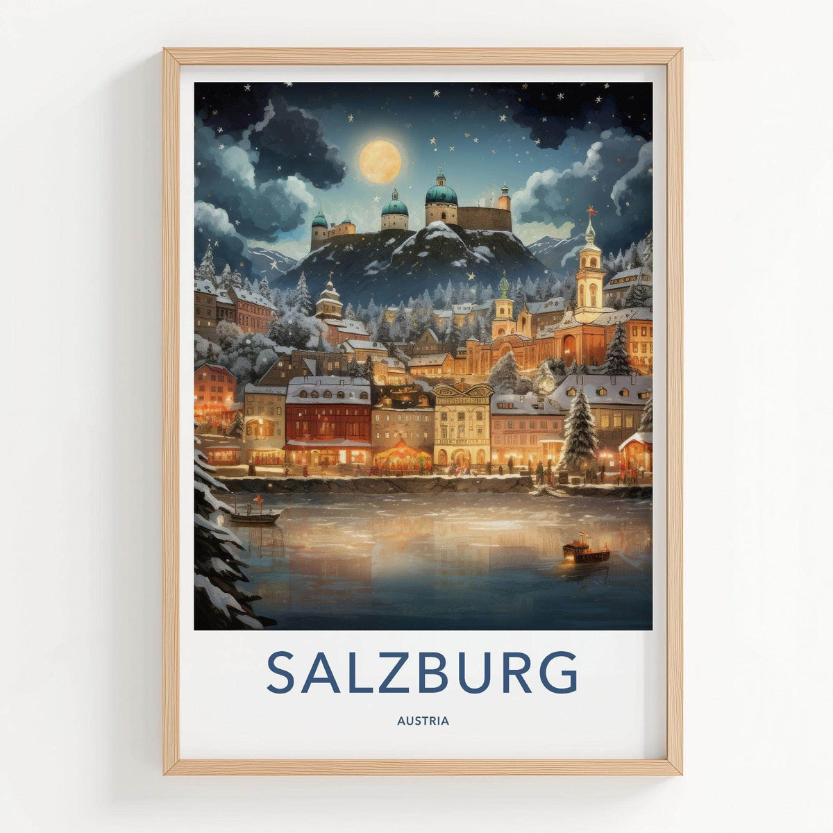 Salzburg Poster - Alpine Landscape Art Featuring Mozart Birthplace