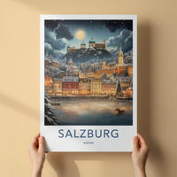 Salzburg Poster - Alpine Landscape Art Featuring Mozart Birthplace