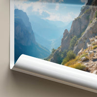 Samaria National Park Poster - Greece Travel Art - Goats Rocky Slope Wall Decor