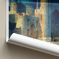 Samarkand Poster - Uzbekistan Travel Art - Majestic Blue Domes Home Decor
