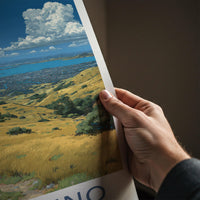 San Bruno Poster - California Art Print - Golden Hills Pathway Home Decor