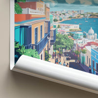 San Juan Poster - Puerto Rico Travel Art - Vibrant Street Harbor Home Decor