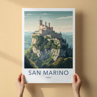 San Marino Poster - San Marino Travel Art - Ancient Citadel Peaks Home Decor