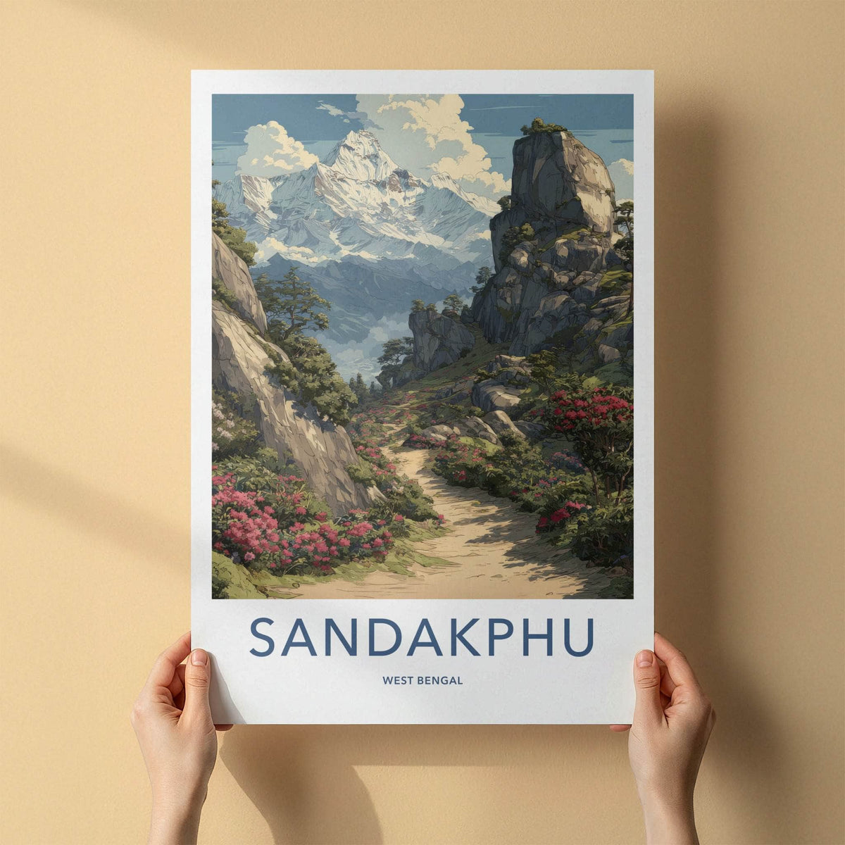 Sandakphu Poster - India West Bengal Mountain Print