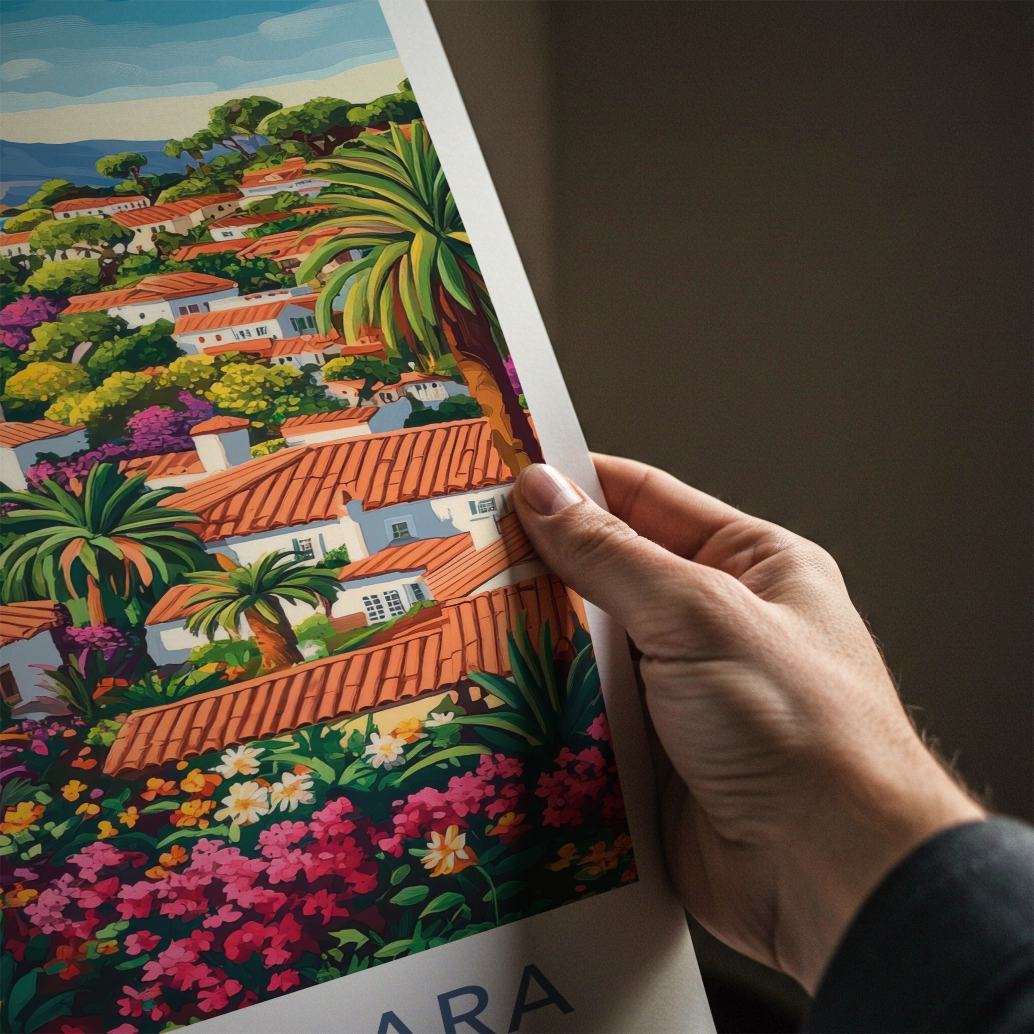 Santa Barbara Poster - California Travel Art - Lush Coastal Village Home Decor