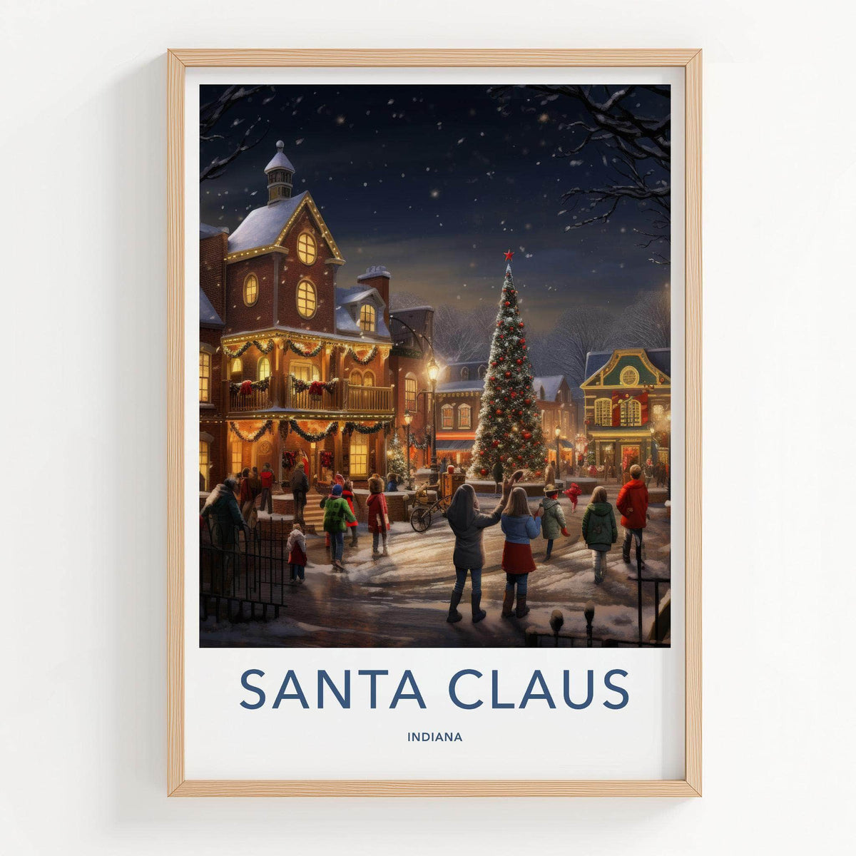 Santa Claus Poster - Festive Holiday Wall Art Featuring Indiana