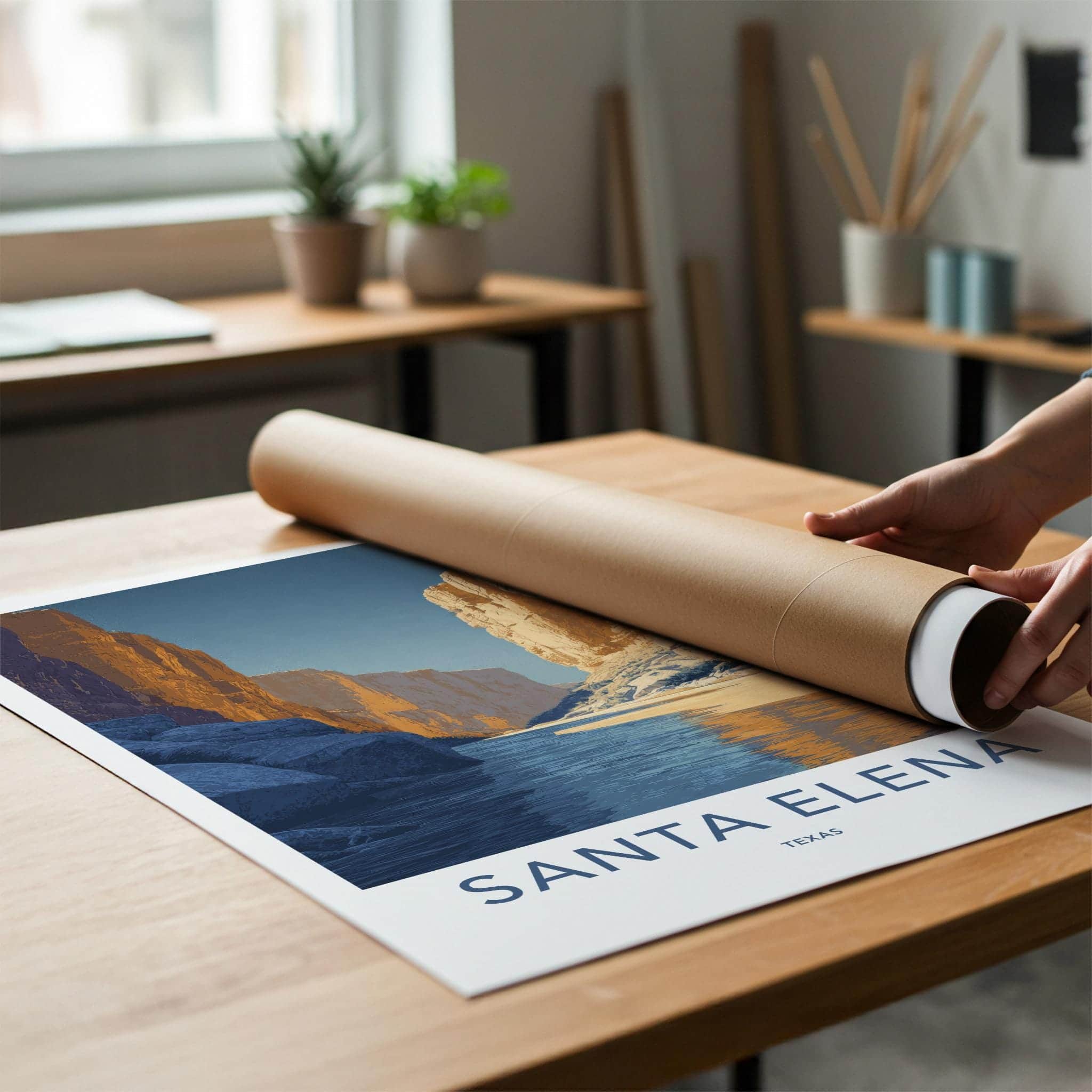 Santa Elena Poster - Texas Wall Art - River Canyon Cliffs Home Decor