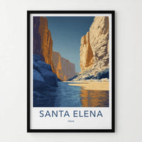 Santa Elena Poster - Texas Wall Art - River Canyon Cliffs Home Decor