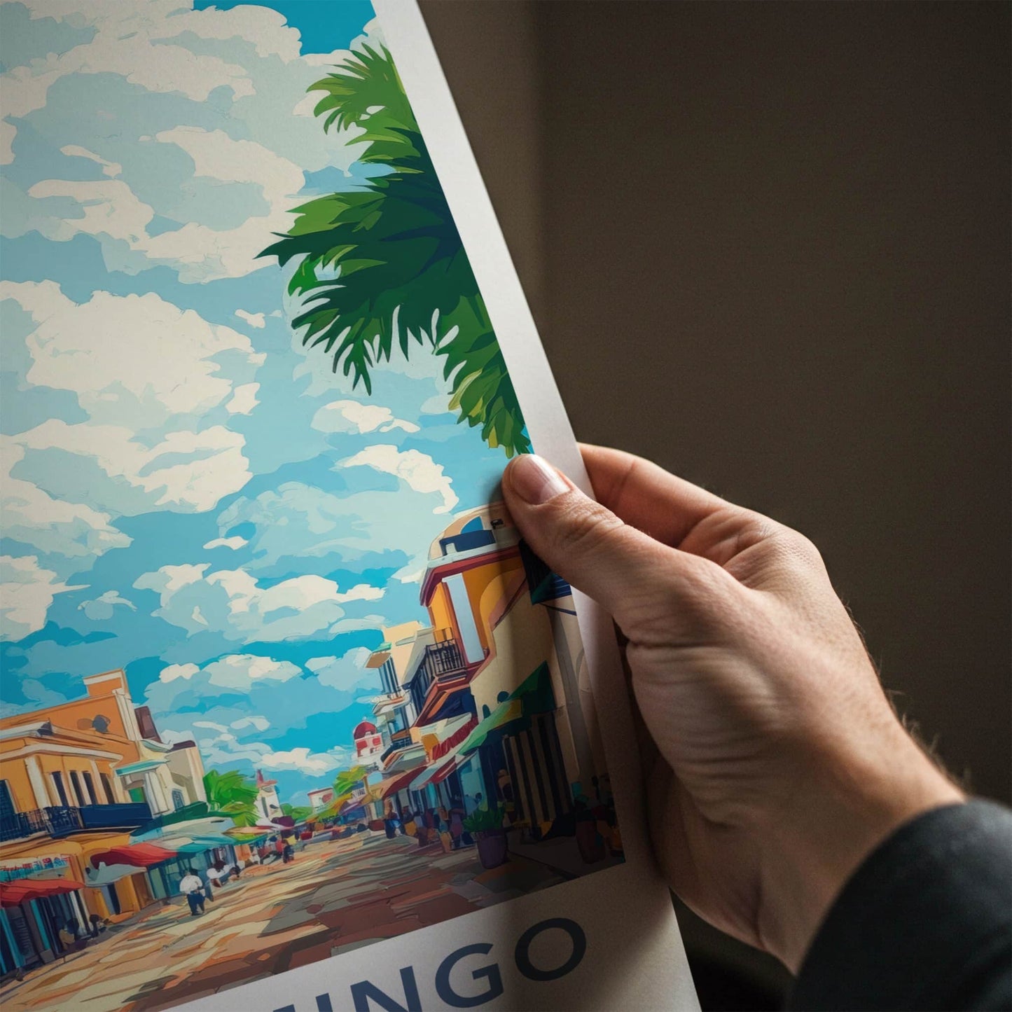 Santo Domingo Poster - Dominican Republic Travel Art - Historic City Street Wall Decor