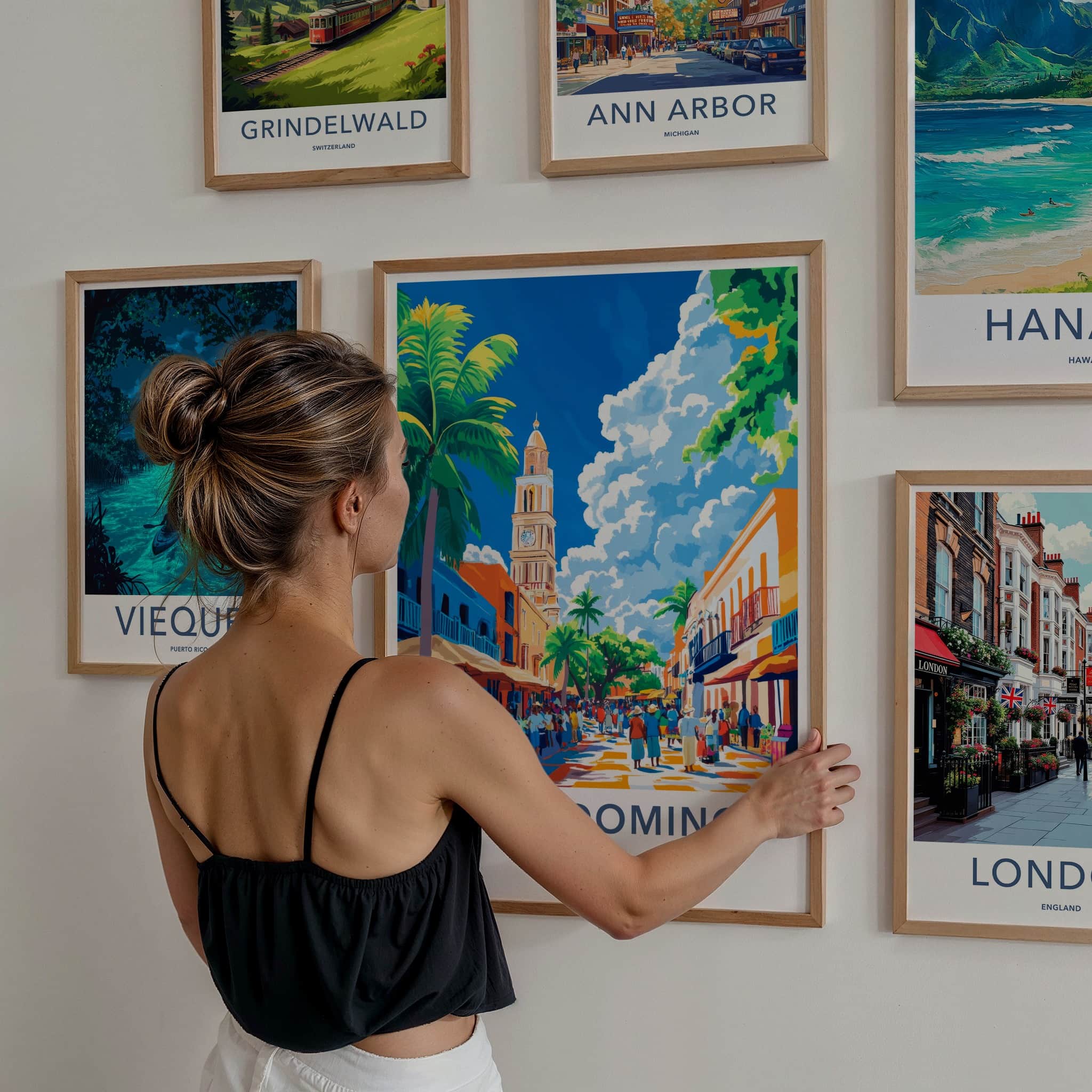 Santo Domingo Poster - Dominican Republic Travel Art - Vibrant City Street Home Decor
