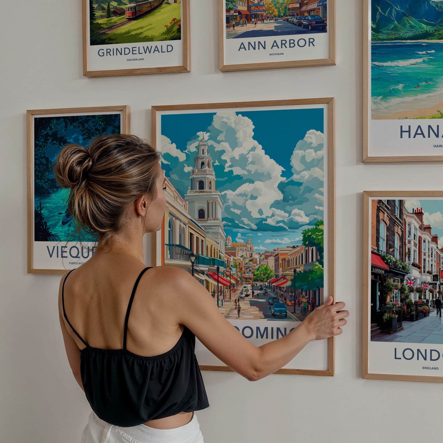 Santo Domingo Poster - Dominican Republic Travel Art - Vibrant City Street Home Decor