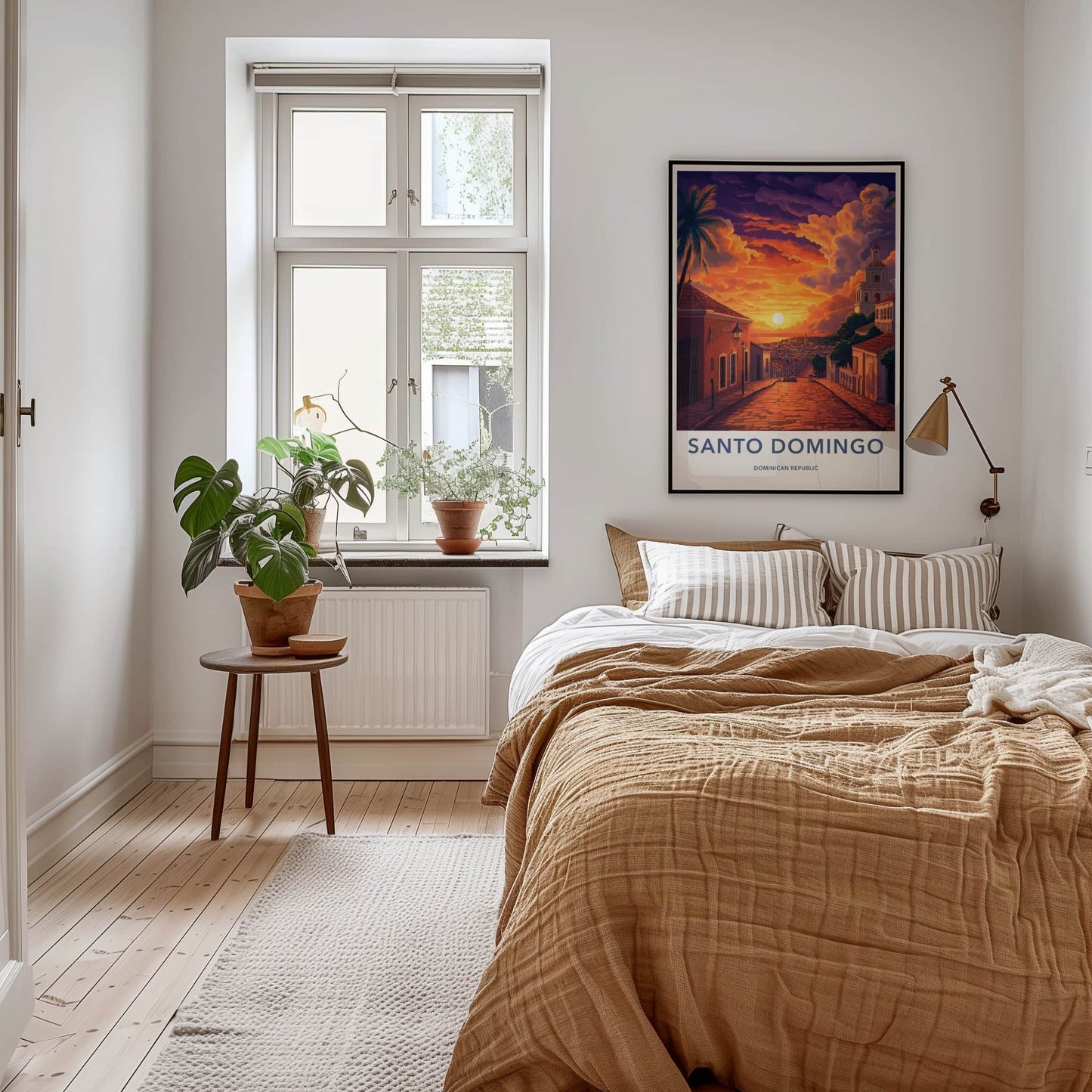 Santo Domingo Poster - Dominican Republic Travel Art - Vibrant City Sunset Gift