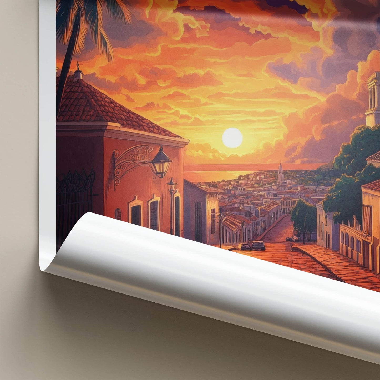 Santo Domingo Poster - Dominican Republic Travel Art - Vibrant City Sunset Gift