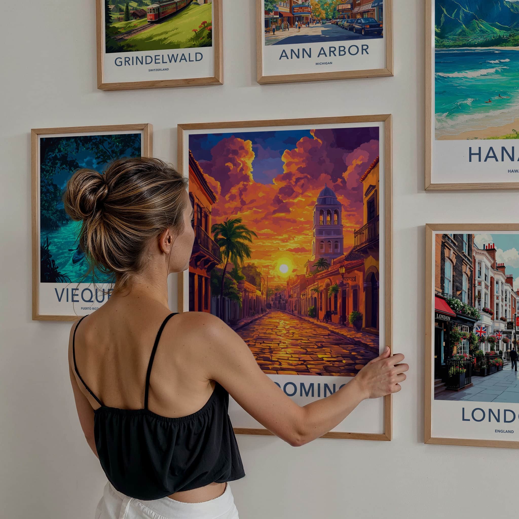 Santo Domingo Poster - Dominican Republic Travel Art - Vibrant City Sunset Home Decor