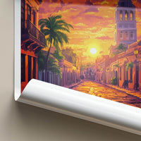 Santo Domingo Poster - Dominican Republic Travel Art - Vibrant City Sunset Home Decor