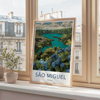 Sao Miguel Poster - Portugal Art Print - Volcanic Caldera Lake Gallery Art
