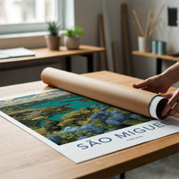 Sao Miguel Poster - Portugal Art Print - Volcanic Caldera Lake Gallery Art