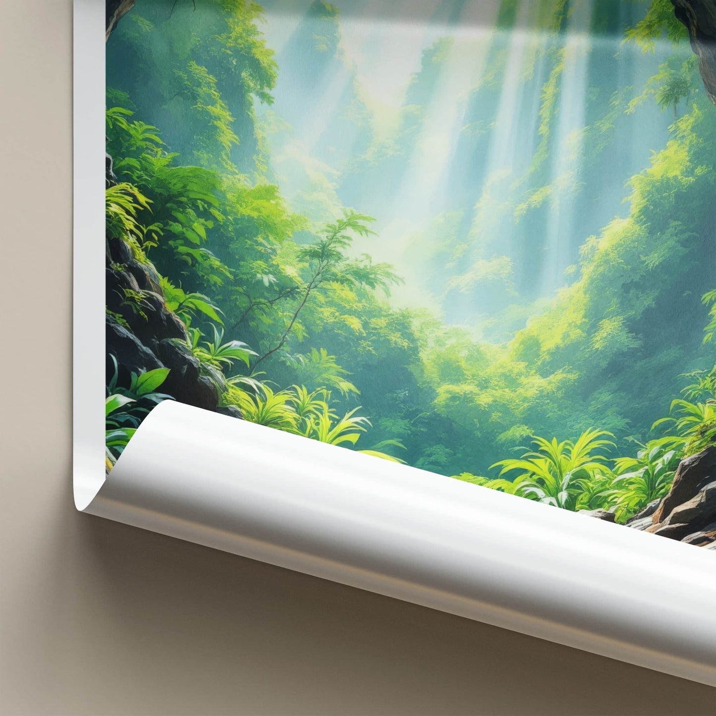 Sarawak Poster - Malaysia Wall Art - Sunlit Jungle Cave Home Decor