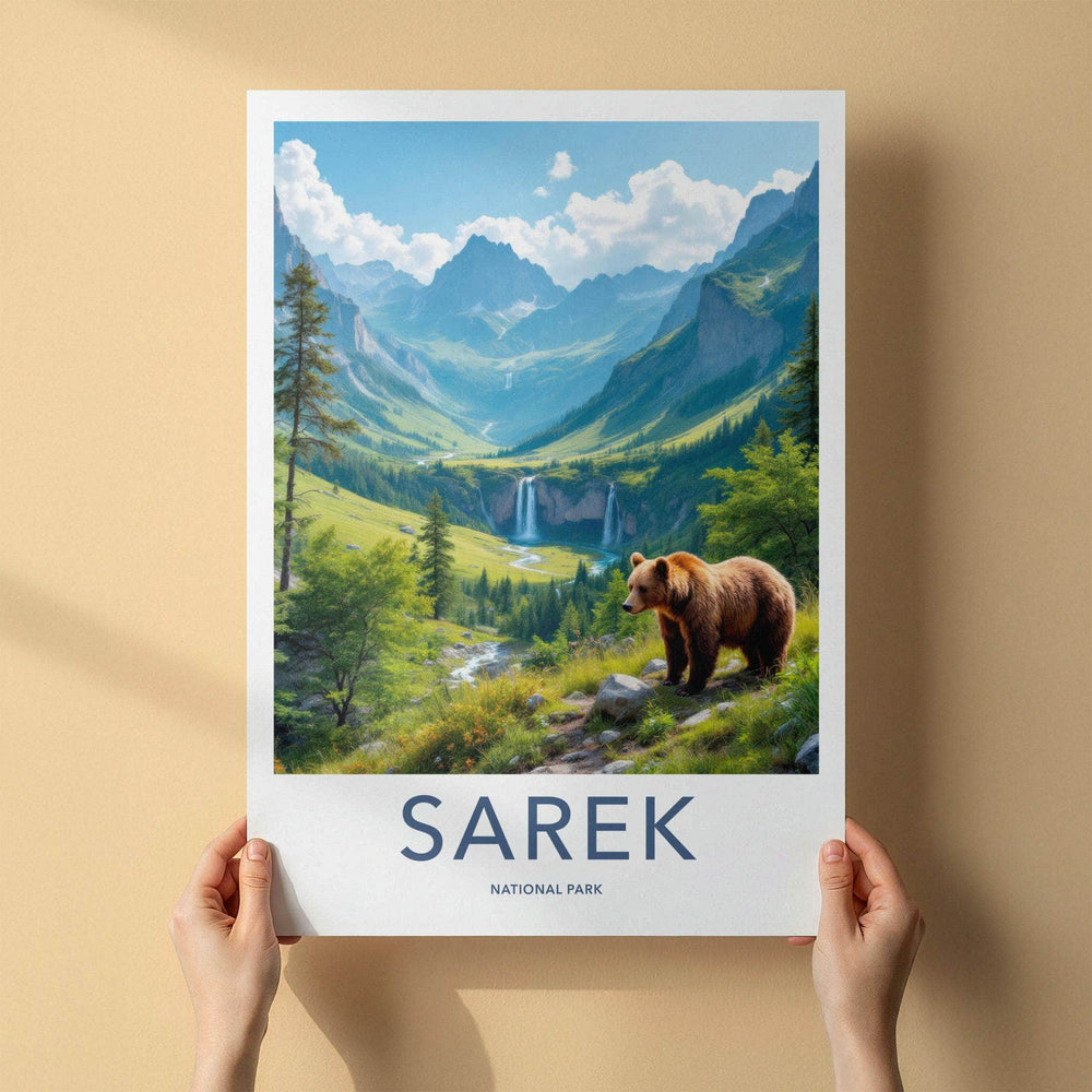 Sarek National Park Poster - Scenic Nature Wall Decor With Brown Bear