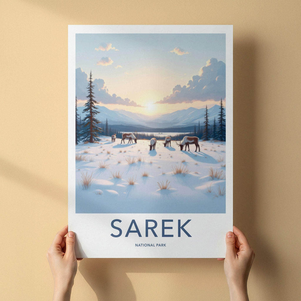 Sarek National Park Poster - Swedish Lapland Wall Art With Reindeer