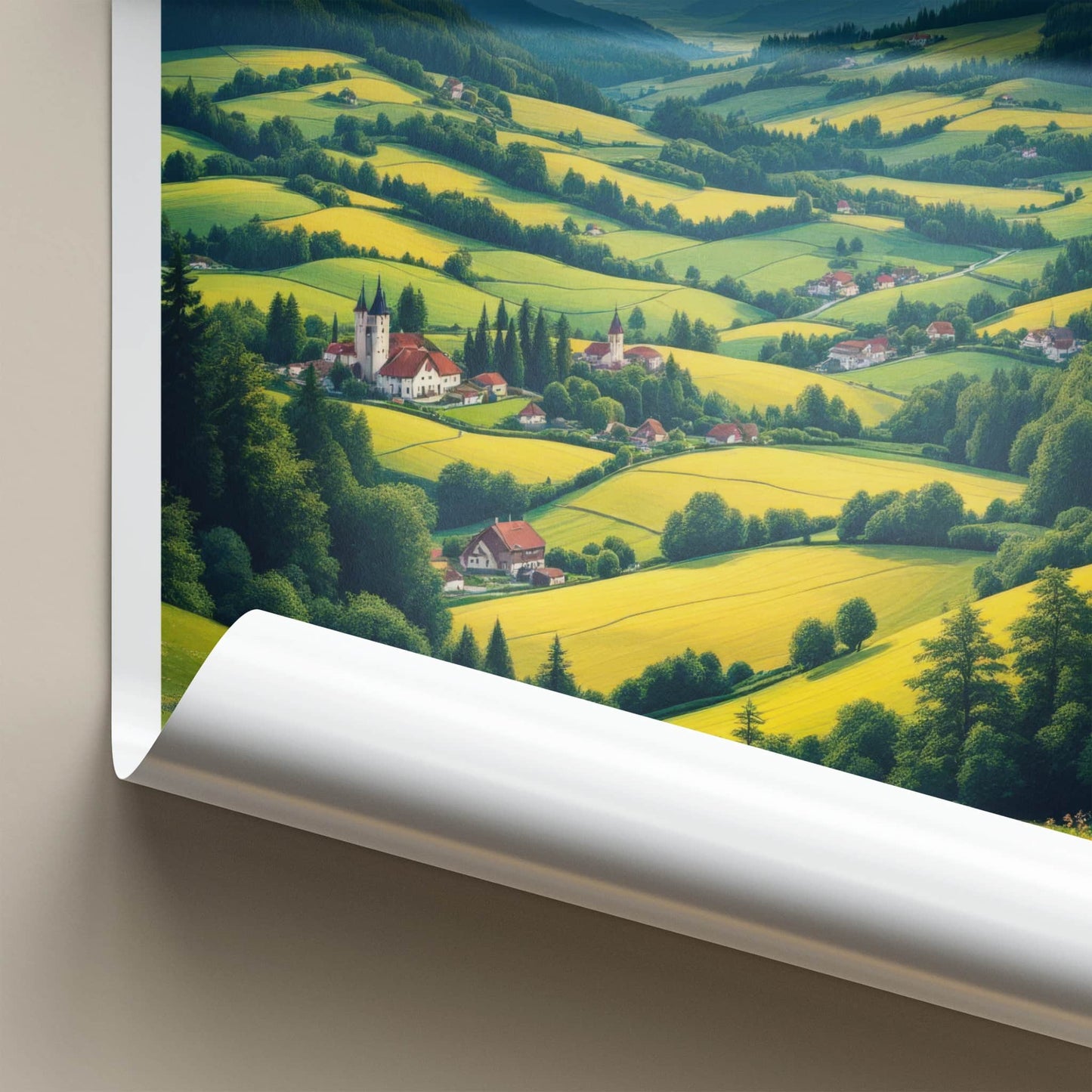 Schleching Poster - Germany Travel Art - Lush Valley Village Home Decor
