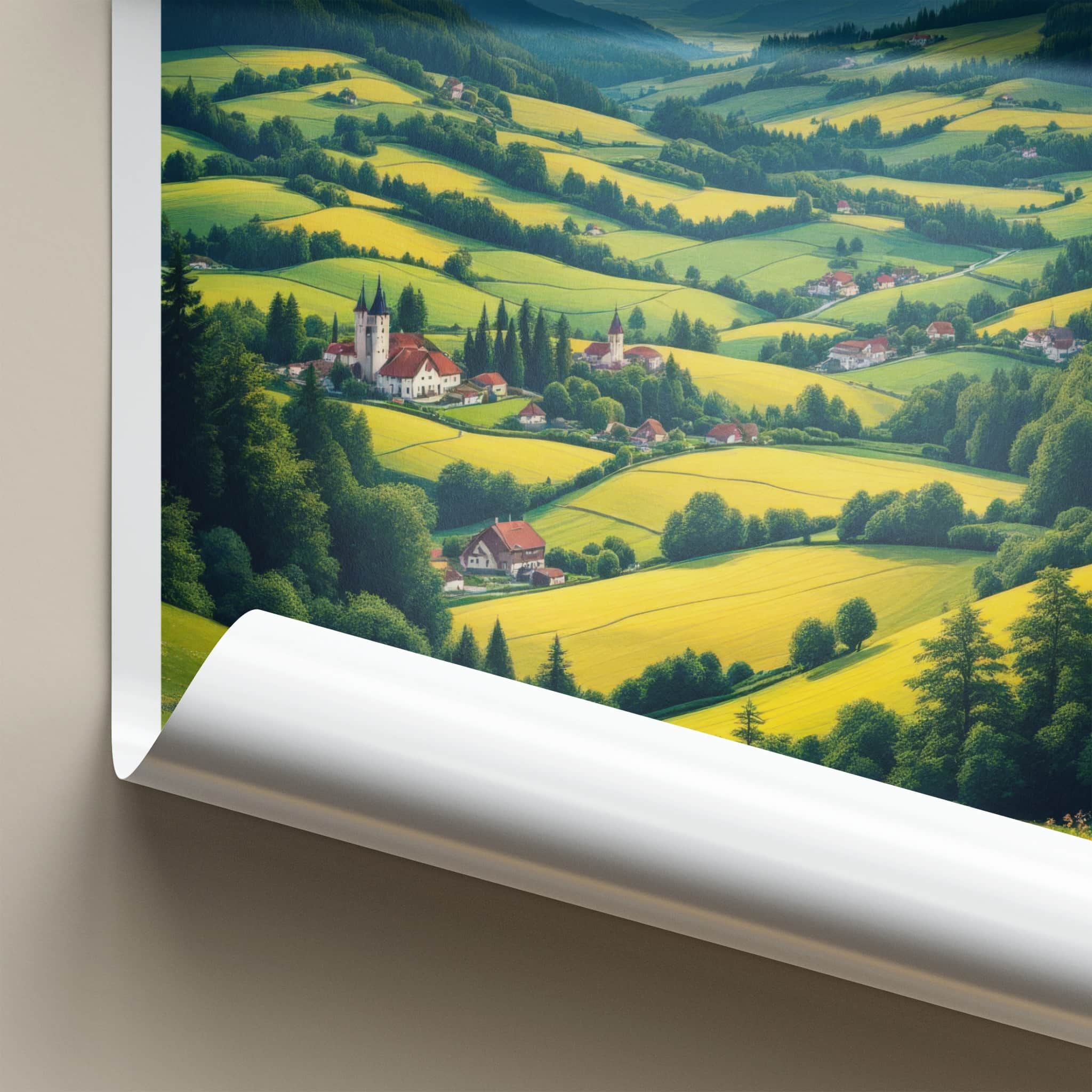 Schleching Poster - Germany Travel Art - Lush Valley Village Home Decor