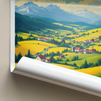 Schleching Poster - Germany Travel Print - Vibrant Valley Landscape Gallery Art
